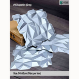 Grey 15 Sapphire (50cm x 50cm) 3D PVC Wall Panel