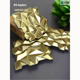 Chmpagne Gold 15 Sapphire (50cm x 50cm) 3D PVC Wall Panel