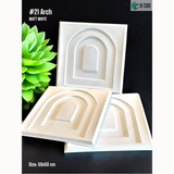 Matt White 21 Arch (50cm x 50cm) 3D PVC Wall Panel