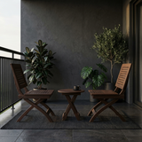 Alfresco Outdoor Folding Chair (Set of 2) and Stool