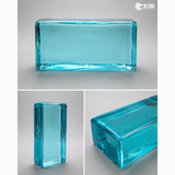 Aqua Solid Glass Brick – Pure Color | 200 x 100 x 50 mm