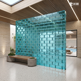 Aqua Solid Glass Brick – Body Color | 200 x 100 x 50 mm | MOQ 2000 Units