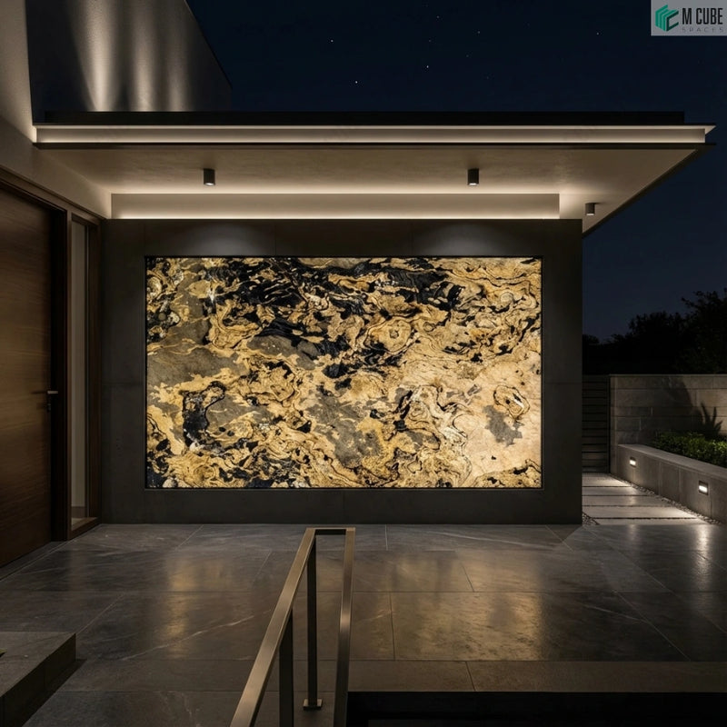 Contemporary Exterior Feature Wall using Autumn Rock 2 Stone Veneer