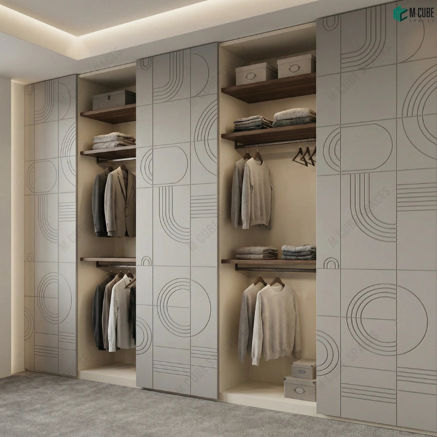 Ceramic coated modular panels for wardrobe shutters - Bedroom interior inspiration