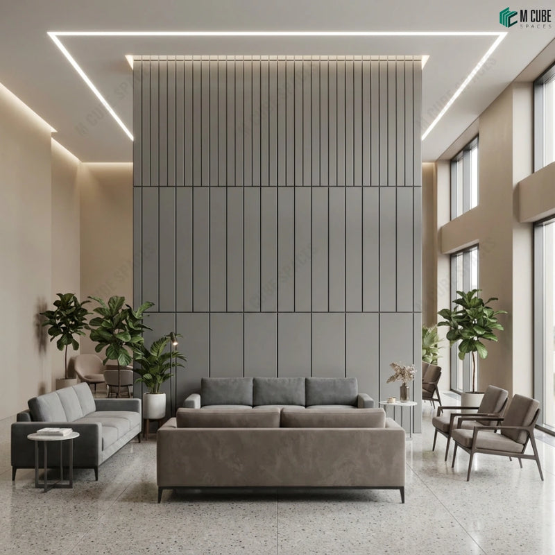 Modern Ceramic Wall Panels for Commercial Lounges