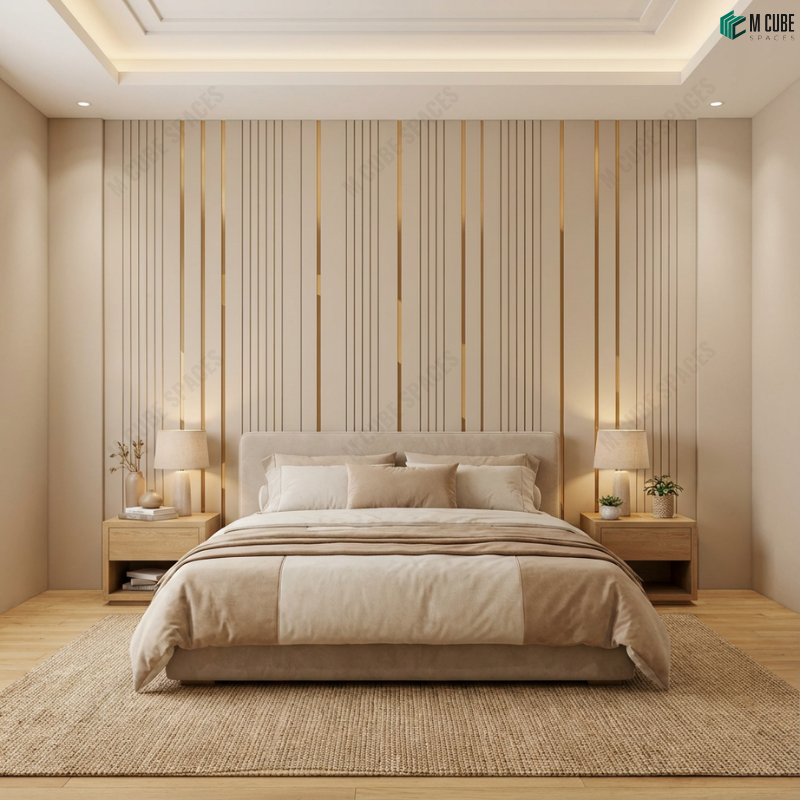 Vertical Ceramic Wall Panels for Luxury Bedrooms