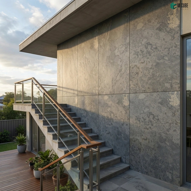 Contemporary Exterior Facade Wall Using Cal Rock Stone Veneer