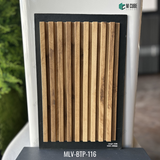 MLV-BTP-116 Wood Finish Charcoal Louver Panel – 9.5 Ft x 8 Inch