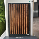 MLV-BTP-118 Wood Finish Charcoal Louver Panel – 9.5 Ft x 8 Inch