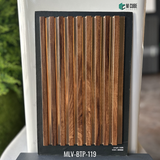 MLV-BTP-119 Wood Finish Charcoal Louver Panel – 9.5 Ft x 8 Inch