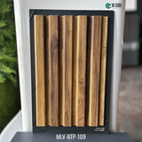 MLV-BTP-109 Wood Finish Charcoal Louver Panel – 9.5 Ft x 8 Inch