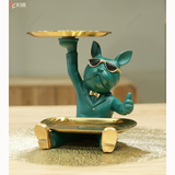 French Bulldog Double Tray Holder