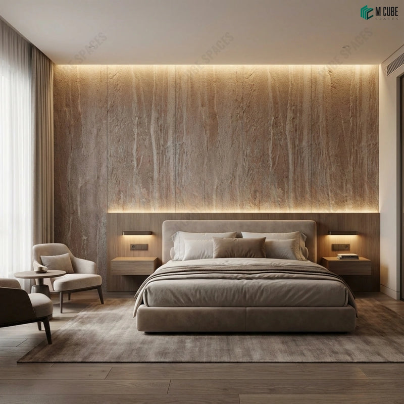 Hospitality Suite Feature Wall Using Opaque Stone Veneer