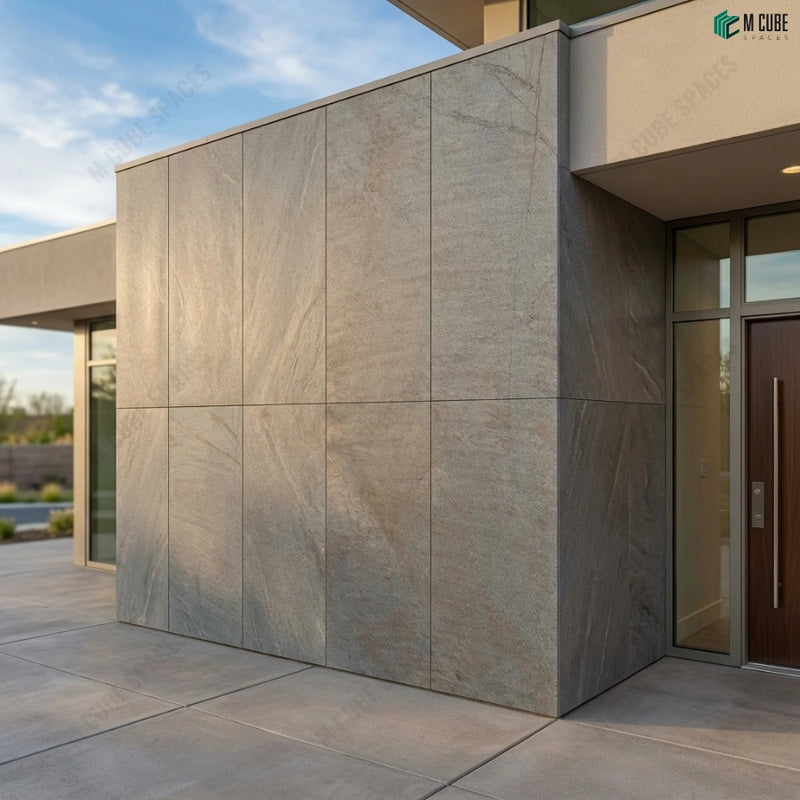 Copper Rock Gold Stone Veneer Feature Wall for Modern Exterior Facade