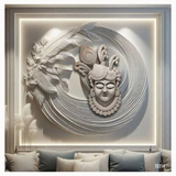 15114 Customised MDF/HDHMR God & Temple 3D Wall Panel
