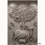 15064 Customised MDF/HDHMR God & Temple 3D Wall Panel