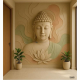15085 Customised MDF/HDHMR God & Temple 3D Wall Panel