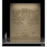 15087 Customised MDF/HDHMR God & Temple 3D Wall Panel