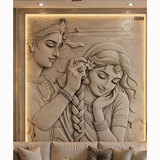 15094 Customised MDF/HDHMR God & Temple 3D Wall Panel