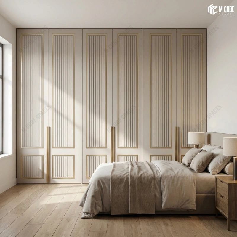 Minimal Subtle Bedroom Wardrobe Shutters designed with Matteo Designer Panels