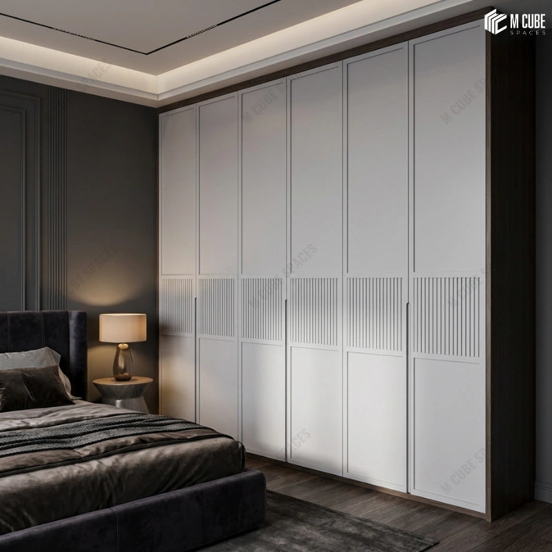 Modern Urban Bedroom with White Matteo Panels used on Wardrobe Shutters