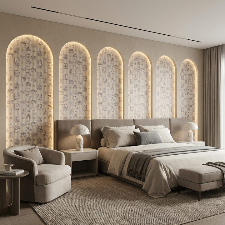 MLA-RBM-106 Madhuvan Madhubani Decorative Laminate for Premium Interiors | 1 mm, 8 ft × 4 ft inspiration