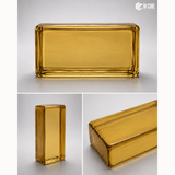 Gold Solid Glass Brick – Pure Color | 200 x 100 x 50 mm