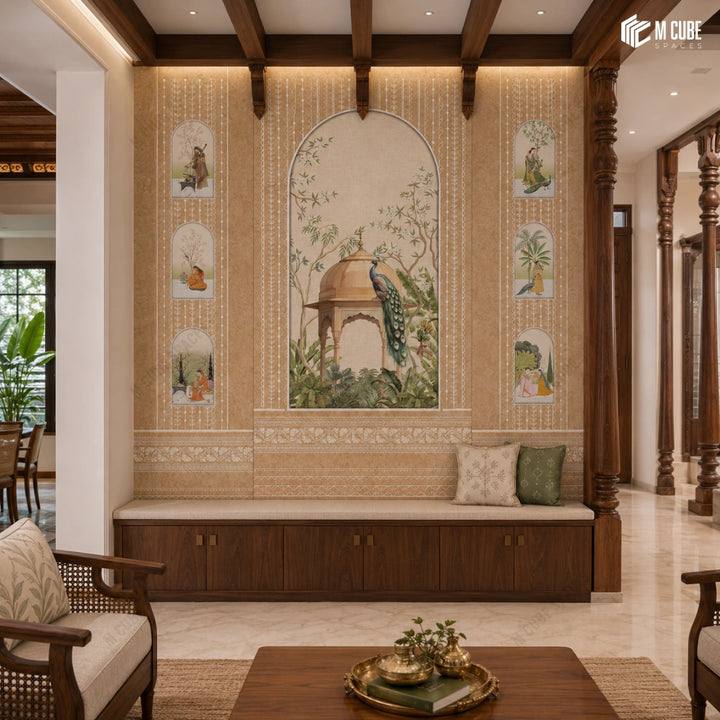 Indian Artistic Digital Laminate – Mor Vatika | MLA-RBM-169 | 8 ft x 4 ft, 1mm inspiration