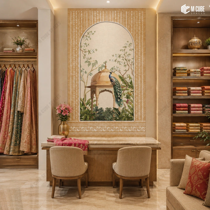 Indian Artistic Digital Laminate – Mor Vatika | MLA-RBM-169 | 8 ft x 4 ft, 1mm inspiration