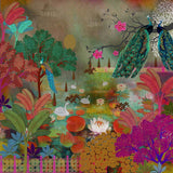 Royal Garden Reverie Botanical wallpaper for living room & bedroom interiors | MWA-LWZ-213