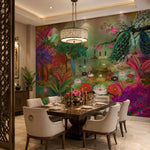 Royal Garden Reverie Botanical wallpaper design view 2 | MWA-LWZ-213