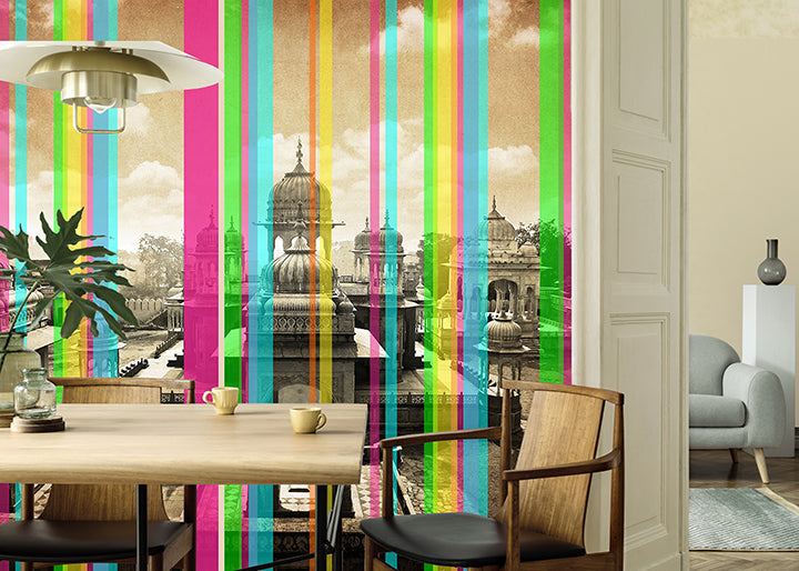 Prismatic Palace Gaze Architecture wallpaper design view 2 | MWA-LWZ-209