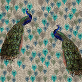 Azure Plume Motif Wildlife wallpaper for living room & bedroom interiors | MWA-LWZ-207