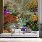 Golden Mist Sanctuary Landscape wallpaper design view 2 | MWA-LWZ-205