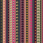 Magenta Kitsch Stripes Cultural Heritage wallpaper for hotel lobby & lounge interiors | MWA-LWZ-199