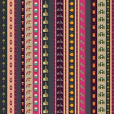 Magenta Kitsch Stripes Cultural Heritage wallpaper for hotel lobby & lounge interiors | MWA-LWZ-199