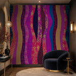 Midnight Wavy Abstract Abstract wallpaper design view 2 | MWA-LWZ-198