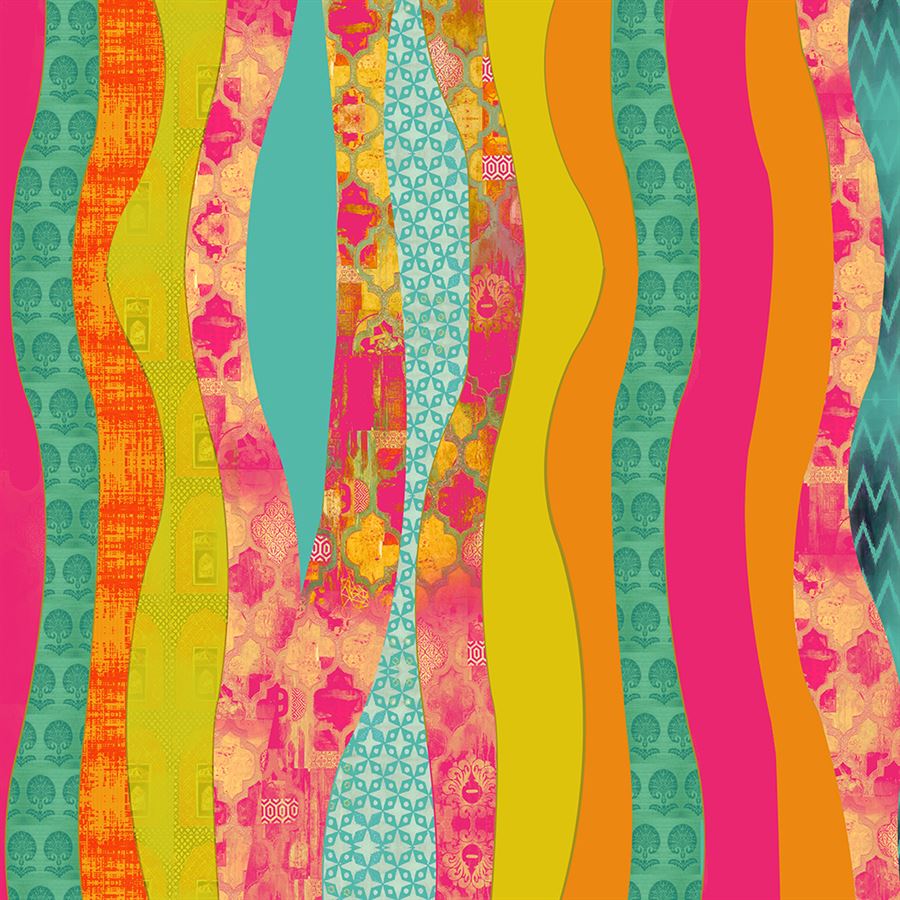 Sunset Wavy Abstract Abstract wallpaper for living room & office interiors | MWA-LWZ-197
