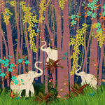 Mystical Pink Forest Botanical wallpaper for living room & bedroom interiors | MWA-LWZ-190