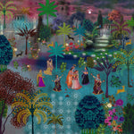 Midnight Garden Dance Spiritual wallpaper for meditation & prayer room interiors | MWA-LWZ-187