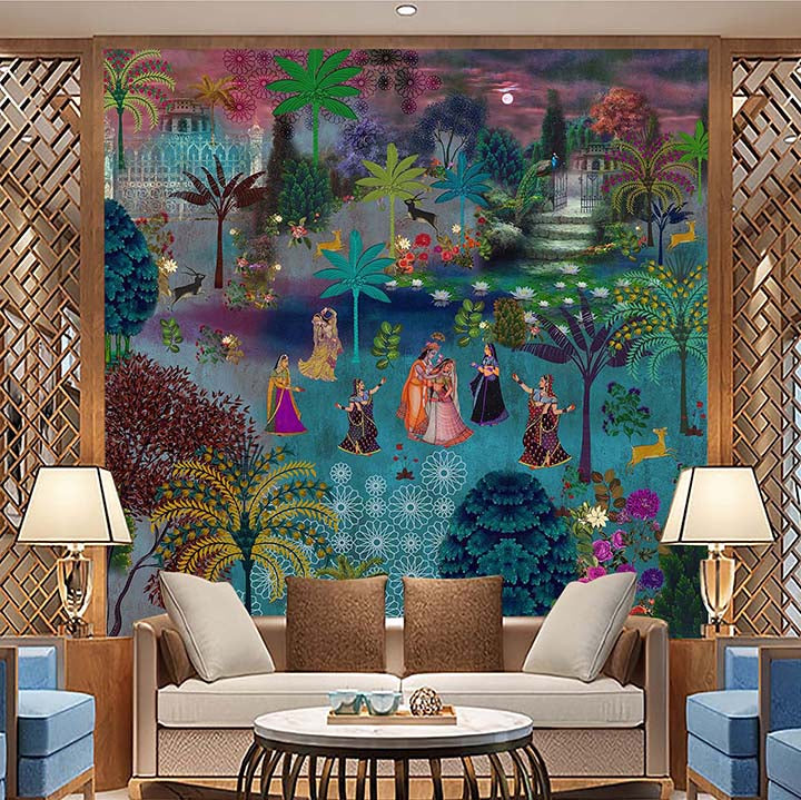 Midnight Garden Dance Spiritual wallpaper design view 2 | MWA-LWZ-187