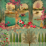 Lakeside Arches (Emerald) Architecture wallpaper for hotel lobby & lounge interiors | MWA-LWZ-176