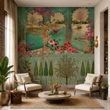 Lakeside Arches (Emerald) Architecture wallpaper design view 2 | MWA-LWZ-176