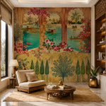 Lakeside Arches (Terracotta) Architecture wallpaper design view 2 | MWA-LWZ-175
