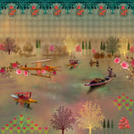Golden Hour Waters Landscape wallpaper for living room & hospitality interiors | MWA-LWZ-173