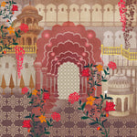 Terracotta Archway Architecture wallpaper for hotel lobby & lounge interiors | MWA-LWZ-170