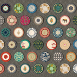 Curated Plates (Slate) Decorative Objects wallpaper for dining room & café interiors | MWA-LWZ-158