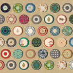 Curated Plates (Sand) Decorative Objects wallpaper for dining room & café interiors | MWA-LWZ-157
