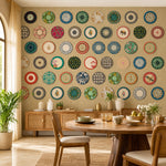 Curated Plates (Sand) Decorative Objects wallpaper design view 2 | MWA-LWZ-157