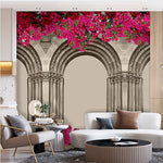 Floral Grandeur Archway Architecture wallpaper design view 2 | MWA-LWZ-154